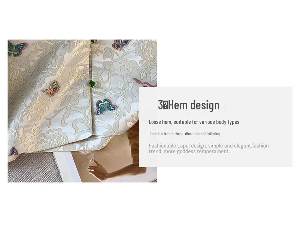 Spring & Autumn Women's Tang Suit Cardigan with Pan Buckle & Embroidery