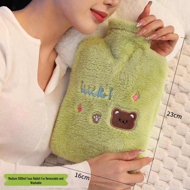 Large Hot Water Bottle - Versatile Hand Warmer & Belly Heat Pack with Water Injection