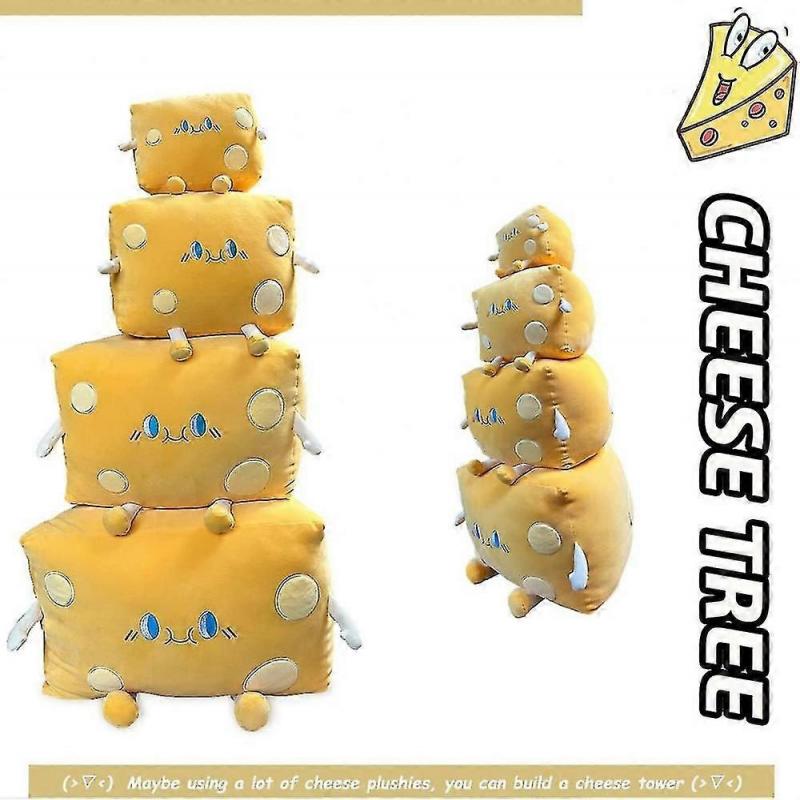 Cheese Stuffed Toys - Food Bread Plush Pillow - Room Decor Holiday Birthday for Kids Boys Girls (30cm)