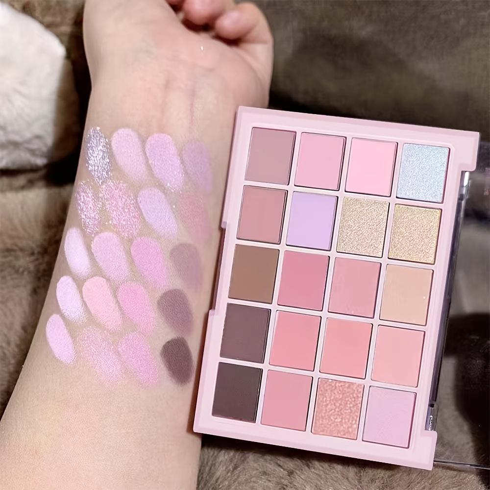 Spring 20-Color Eyeshadow Palette, Pearlescent Matte Vermicelli Brown Light Makeup Nude Pseudo Plain Face Plate, Waterproof, Sweatproof Eyeshadow