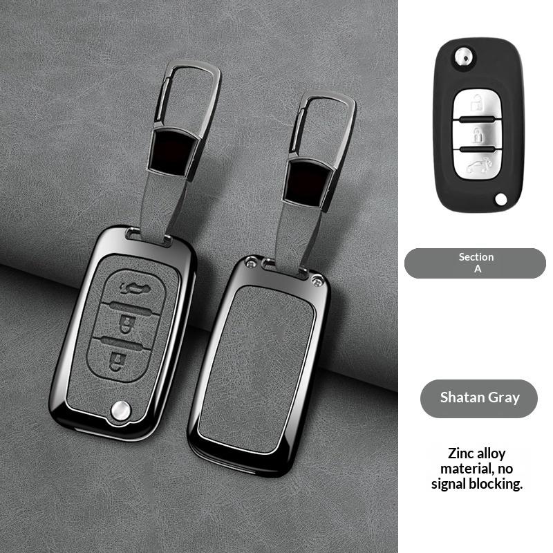 3 Button Zinc Alloy Leather Car Key Fob Case Lada Vesta Granta Xray Kalina Priora Sedan Sport Key Fob Car Key Box Cover