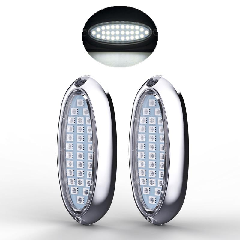 2PCS DC10-30V 30LED Underwater Boat Stern Transom Light Trailer Marine Truck Yacht LED Navigation Signal Warning Lamp