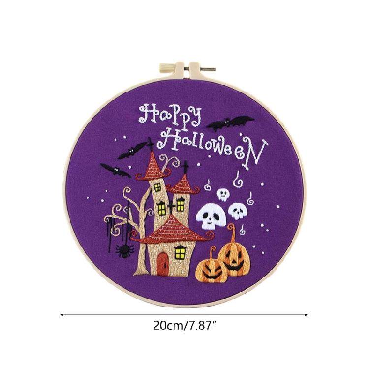 Embroidery Stitches Practice Embroidery Kits for Beginner with Halloween Pattern