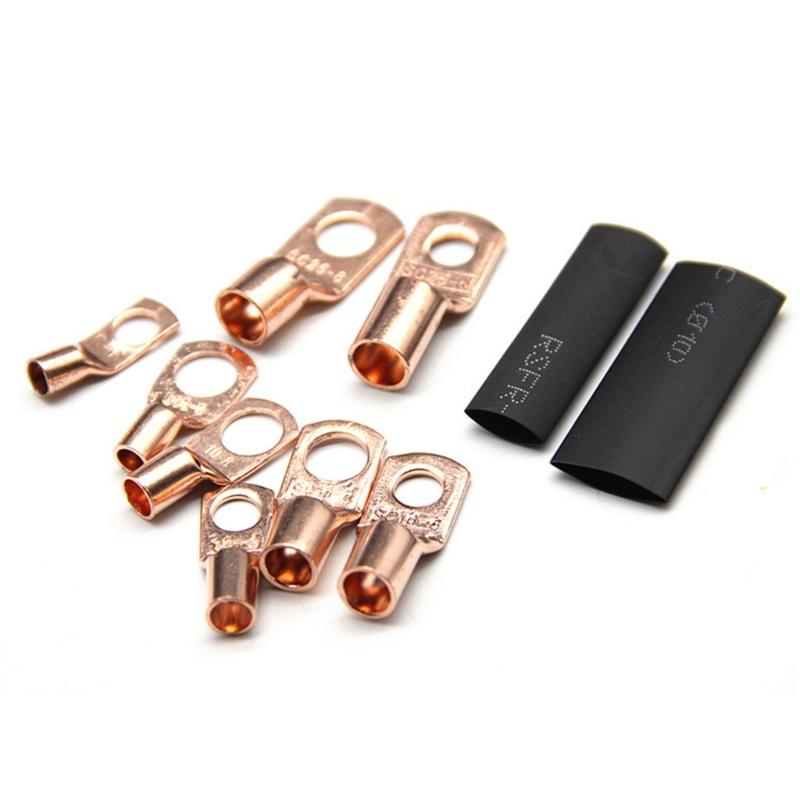 Cable Lug Kit Battery Terminals Copper Nose Wire Connectors Battery Cable Ends
