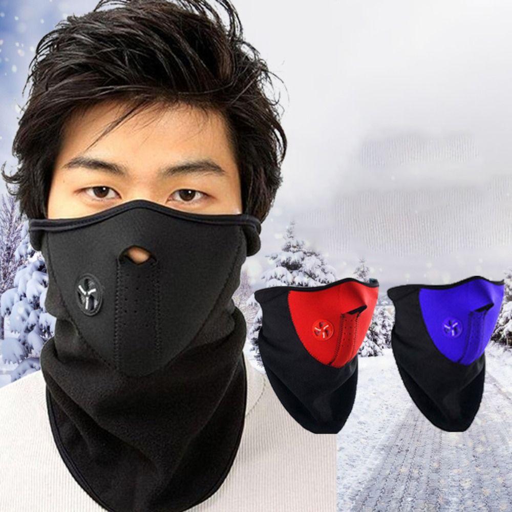 

Warm Face Mask Thermal Neck Gaiter Winter Fleece Scarf for Men Women чорний