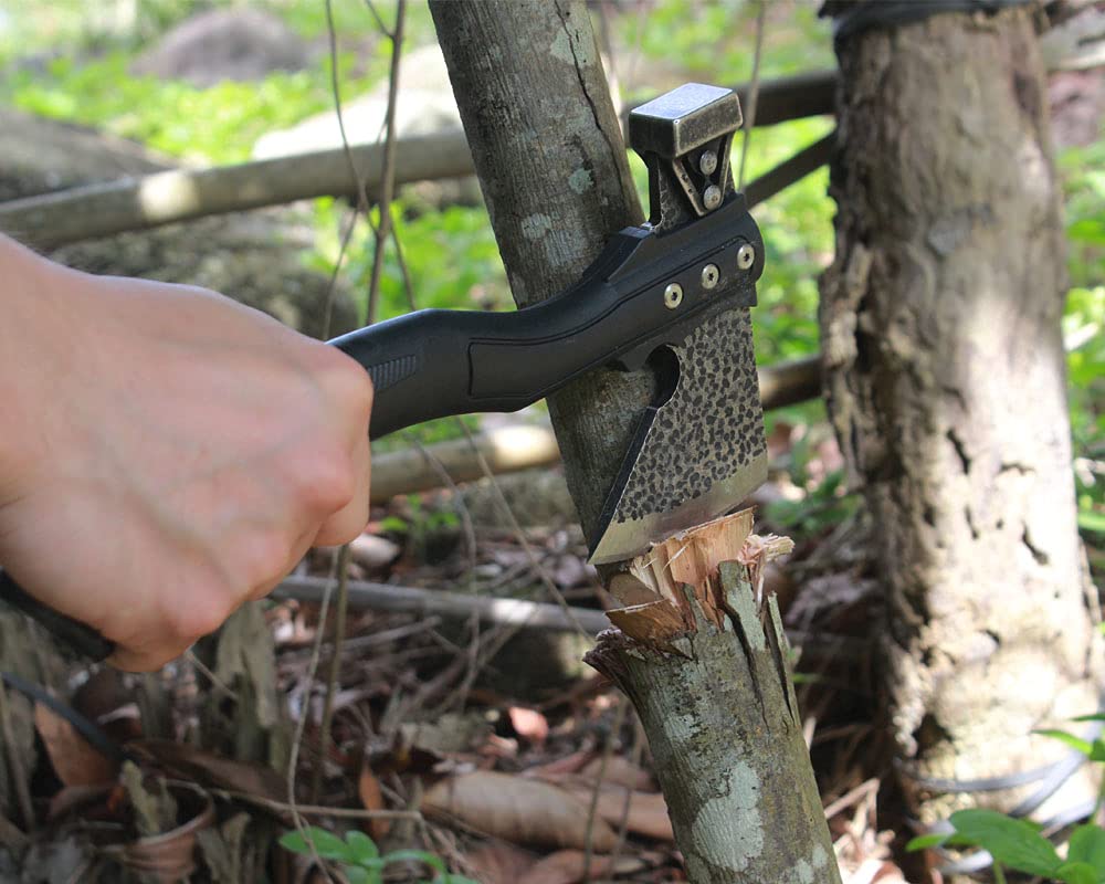 TESCOACH Camping Axe, 27cm, Reinforced Nylon Fiberglass Resin Handle, 450g