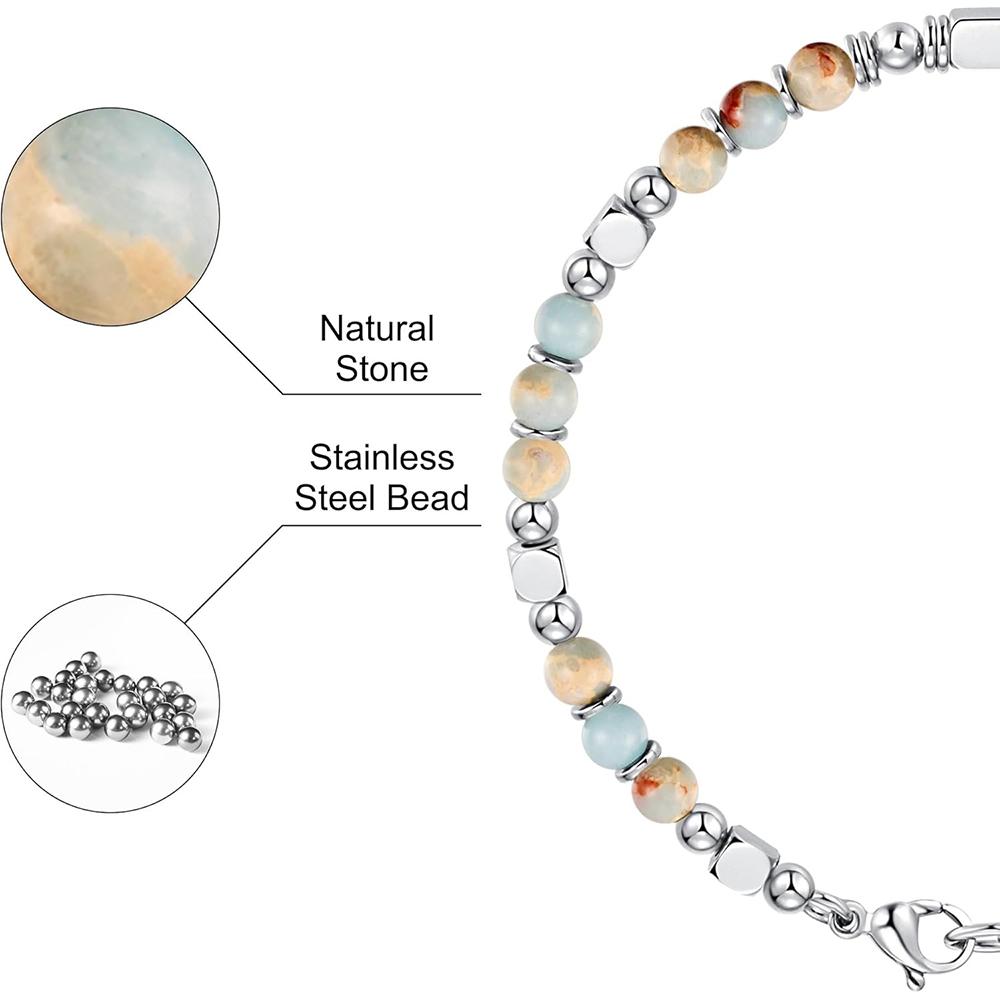 Colorful Natural Stone Adjustable Bracelet Exquisiteelegant Festival Gifts Fashionable Trendy Essential Accessory for Dressing