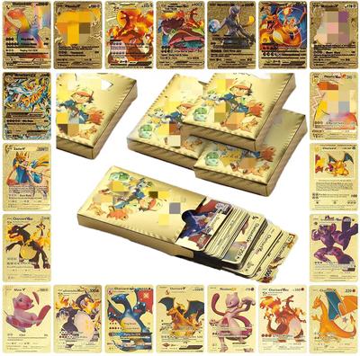 55Pcs Pokemon Cards VSTAR GX EX VMAX MEGA TAG TEAM Energy Trainer Charizard Pikachu Rare Collection Battle Card I11