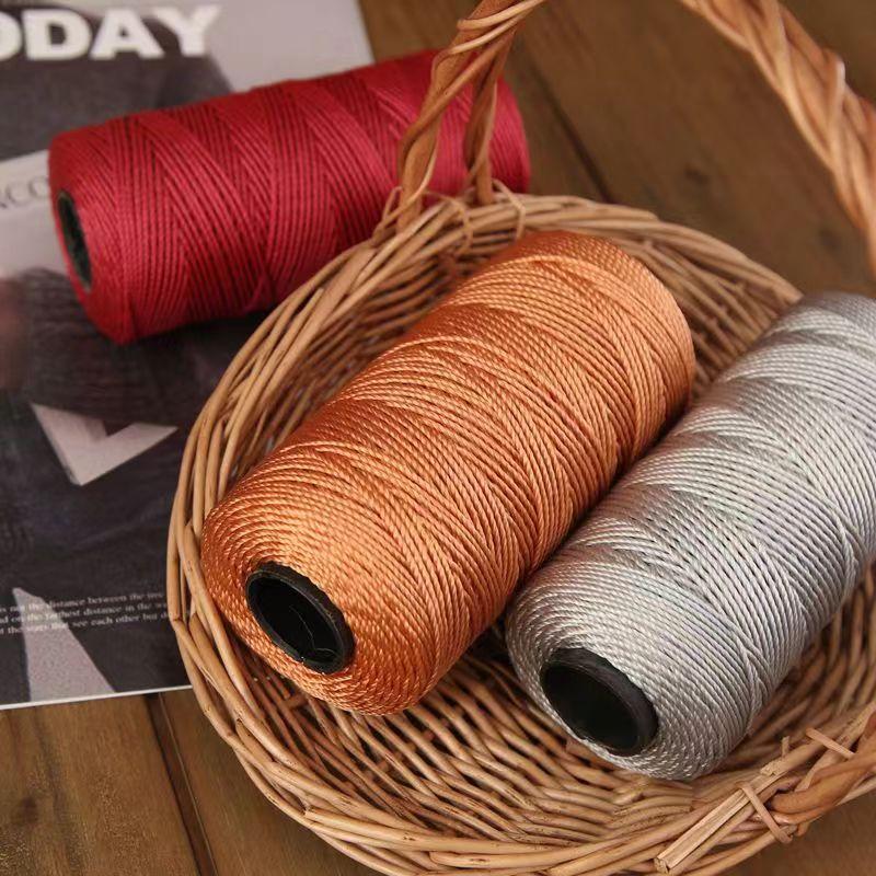 1.5mm 200m Summer Light Ice Cotton Silk Thread Crochet Yarn For DIY Crafts Bag Hat Shoes Polypropylene Yarn Crochet Thread Cord
