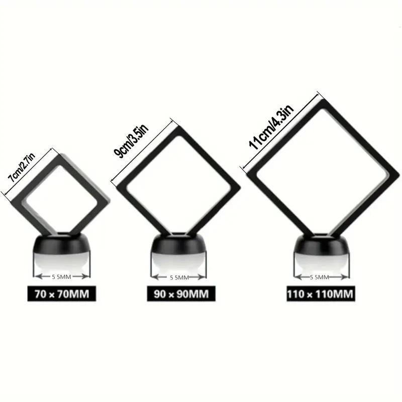 10Set Top Quality 3D Floating Frame with Window-View Lid Elegant Display Set for Jewelry Medals - Premium Protection