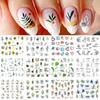 Nail Art Sticker, Spring And Summer Flower And Grass Series, Zou Ju Flower Watermark Nail Sticker