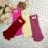 Women's Long Plush Wool Knit Fingerless Touchscreen Gloves
