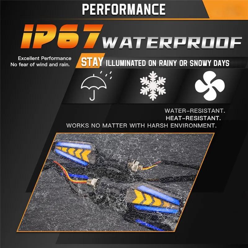 Motorcycle LED Turn Signal Lamp Sequential Flowing Flash Indicator Lights Running Light Arrows LED Motorcycle Turn Signals Lamp