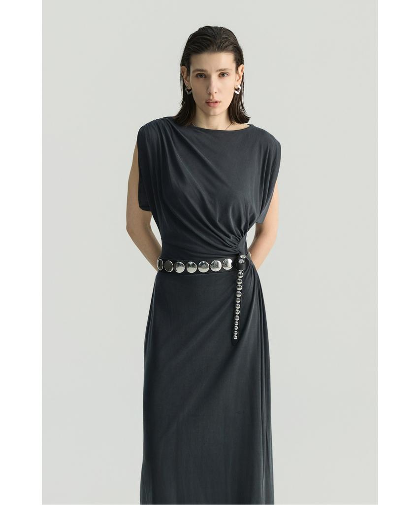 IROWOMEN Keallee Drape Soft Jersey Dress Iodam26110Bkx