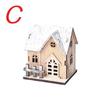 1 Pcs Christmas LED Light Wooden House Luminous Cabin Merry Christmas Decorations For Home DIY Xmas Tree Ornaments New Year