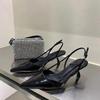 Women Pointed Toe Heels Shoes Sandals Dress Party Fashion Summer Slippers Walking Flip Flops Pumps Slides Elegant Ladies Footwear