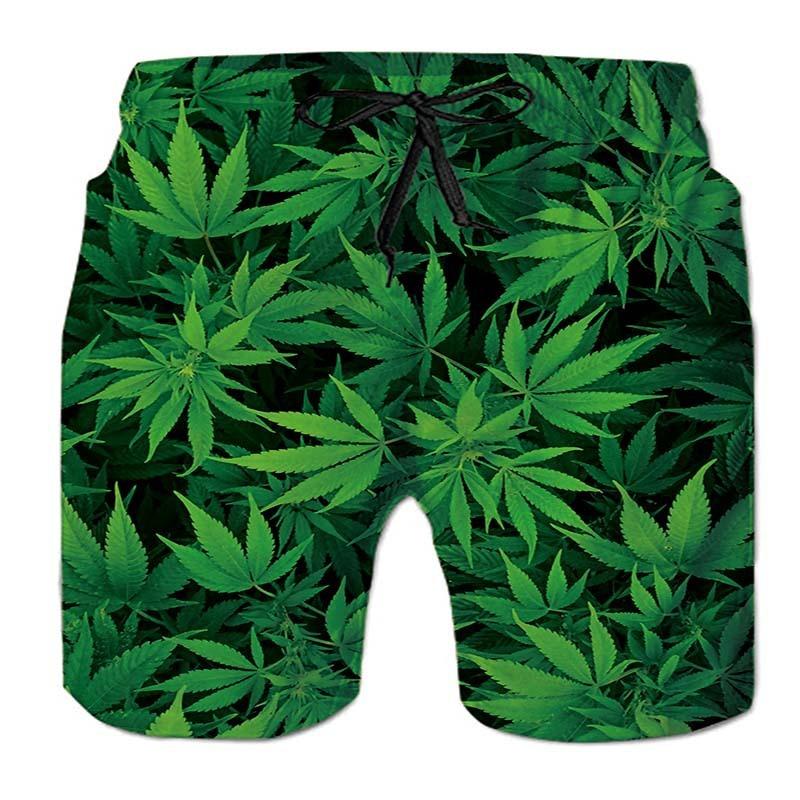 3D Digital Printed Men's Beach Shorts Hawaiian Camouflage Style Loose Casual Shorts
