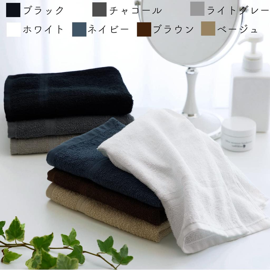 Senshu Towel Face Thin Made In Commercial Set of Beige Towels, (180 Momme), Japan, 100% Cotton, Absorbent, Quick-Drying, Use, 10,