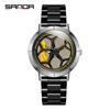 Sanda Men's Trendy Waterproof Quartz Watch with Cool Wheel Design