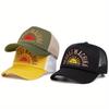Street Style Letter Embroidered Mesh Baseball Cap With Sun Protection For Men Women