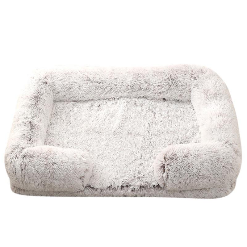Plush Round Pet Bed for Dogs & Cats - Winter Dog Mat