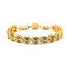 New American Bracelet with Full Set Corundum Zircon Bracelet and Flower Colored Treasure Jewelry From Europe and America