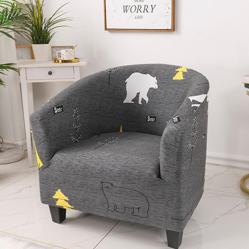 

1Pc Armchair Stretch Sofa DIY Full Slipcover Elastic Chair Cover Smooth Polyester Fiber Single Seat