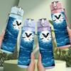 1PC Raven Moon Night Scene 750ml Color Plastic Sports Water Bottle Leakproof Flip Straw Lid Suitable for Sports Office Home Use