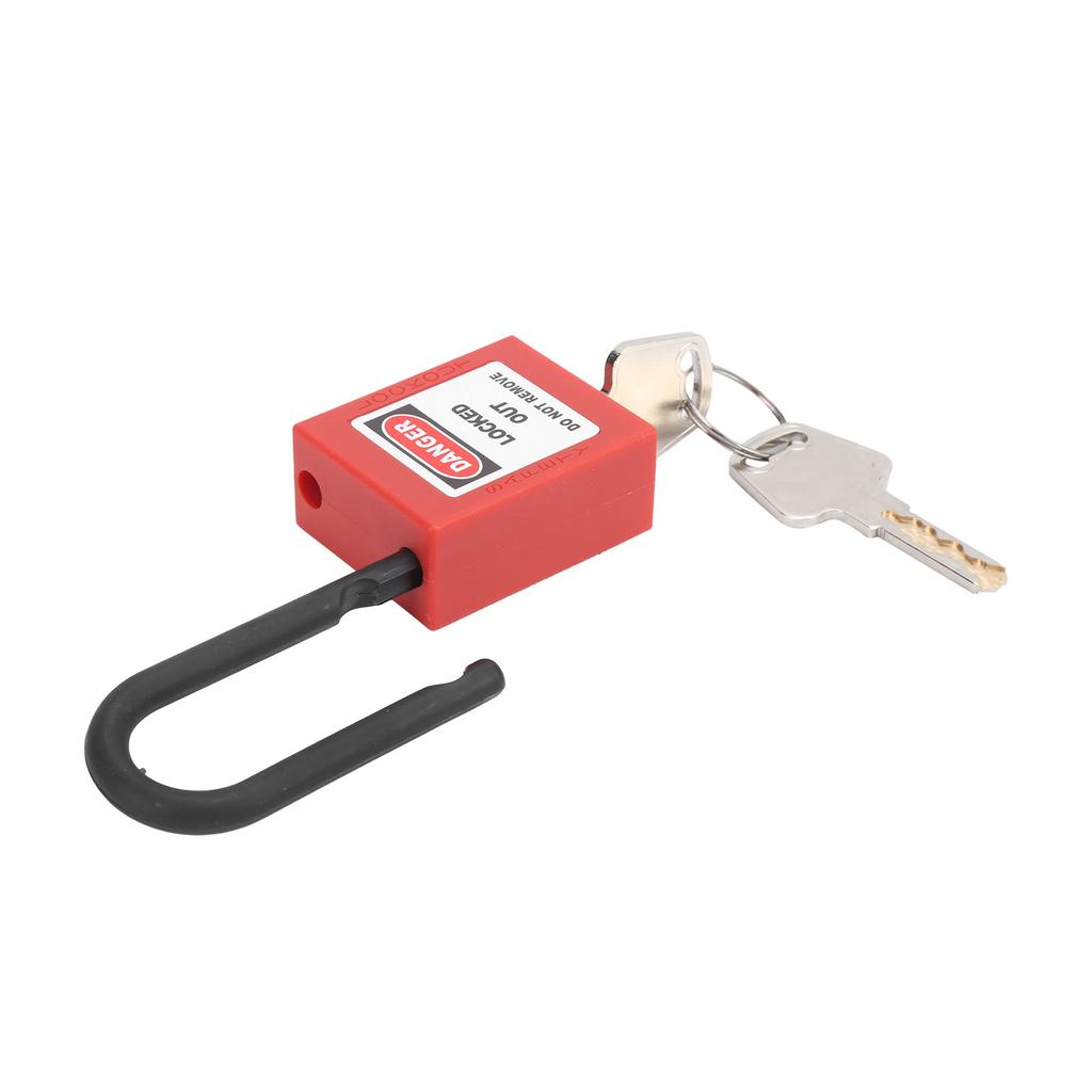 38MM Lockout Tagout Lock Durable Nylon Beam Isolation Design Corrosion Resistant Padlock with 2 Keys