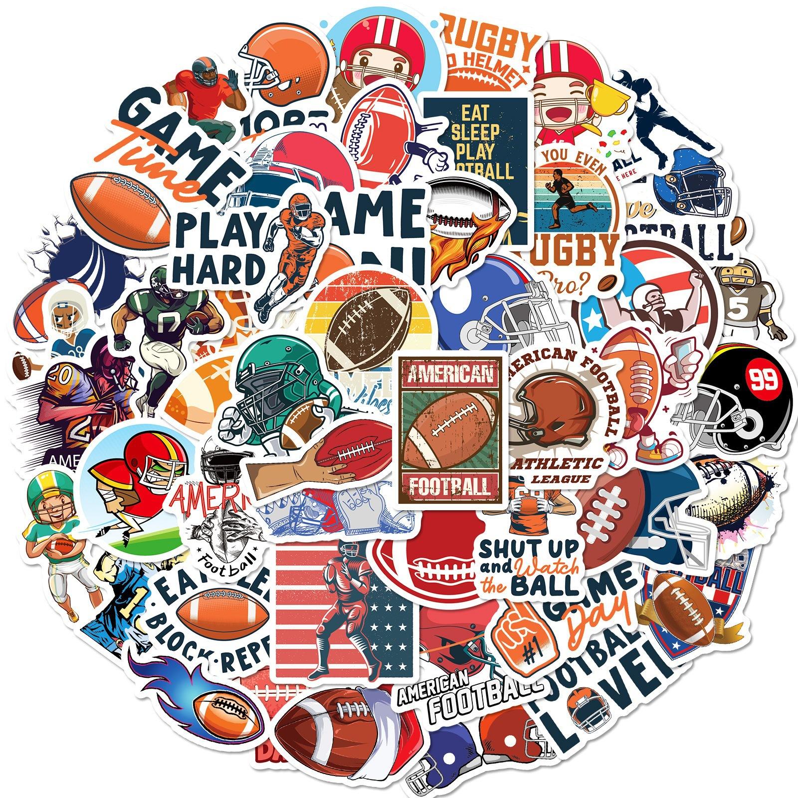 

50 наклеек для футбола НФЛ Супербоул Персонализированные DIY декоративные наклейки Повторяющиеся наклейки для водонепроницаемых наклеек