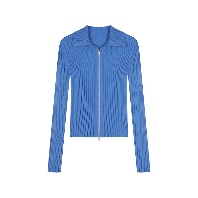 JNBY Fall 2025 Slim-Fit Wool Blend Zip Cardigan