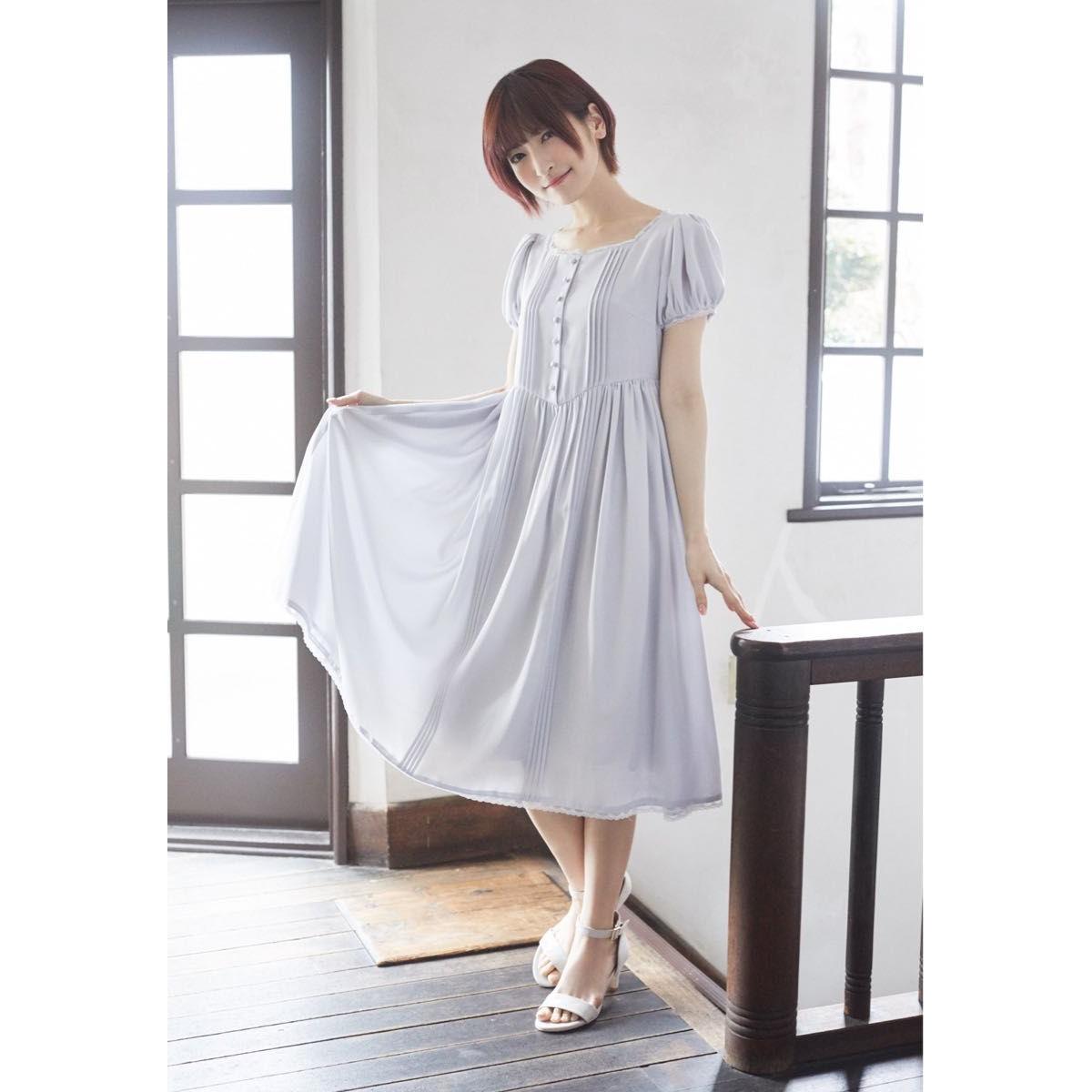 Used Maison de FLEUR Petite Robe canone pintuck dress blue