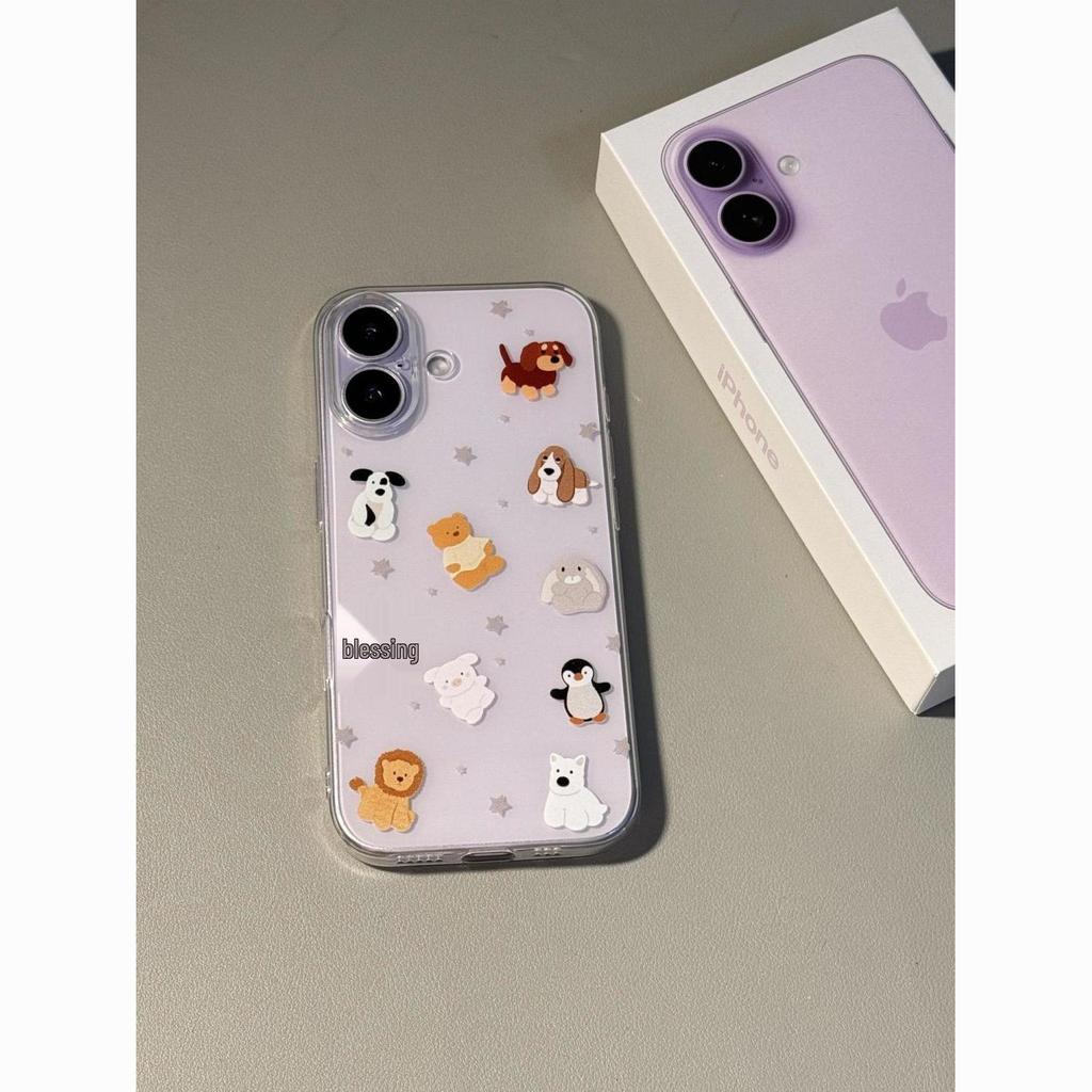 Cartoon Small Animals Soft Phone Case for Apple: Compatible with 17, 16 Pro Max, 14, 15, 12: Precise and Large Holes