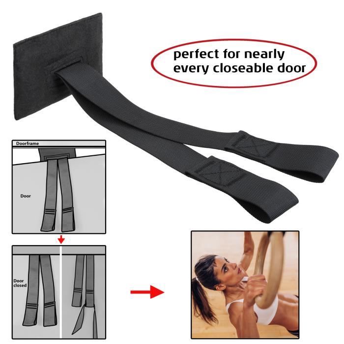 Anneaux de gymnastique - ALPIDEX - Fixation de porte - Sangle de sécurité - 300 kg - Mixte