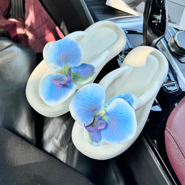 Fashion Butterfly-Knot Rubber Slippers Beach Shoes Slides Fur Flip Flops Sabot Hawaiian Rubber Slippers Fur Flip Flops Beach Shoes Slide