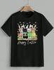Happy Easter Cats T-Shirt Bunny Ears Kitten Egg Graphic Spring Holiday Unisex