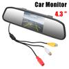 Universal Car Rearview Mirror Display 4.3 Inch Rearview HD Video Auto Parking Monitor TFT LCD Color Monitor