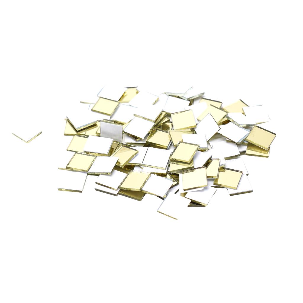 100PCS 10X10MM DIY Disco Ball Glass Mirror Stickers Self-Adhesive Wall Sticker Glass Mirror Stickers Mini Square Home Decor