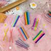 Hairpins 10pcs/set with 5 Colors Ins Popular Rainbow Ice Cream Candy Color Metal Bangs Clips Hairpin Bobby Pin Barrette