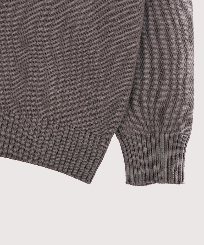 AT THE MOMENT Vintage Brushed Cotton Knit_Gray