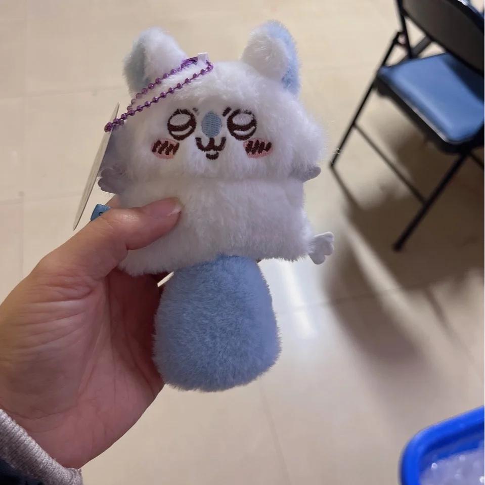 Anime Keychain Pendant Bead Chain Keychain Girl Kawaii Bag Pendant Momonga Plush Doll Cute Girl Heart Gift