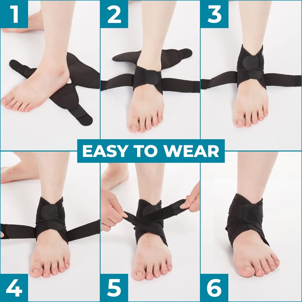 Neoprene Ankle Brace for Heel Protector Wrap for Pain Tendonitis & Sprain
