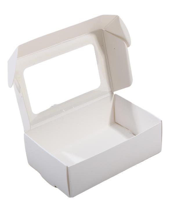 25KS Kraft papírová krabička s průhledným okénkem Domácí krabičky Dárky Balení Krabičky na sušenky Balení Krabička bonboniéra Dárek k narozeninám