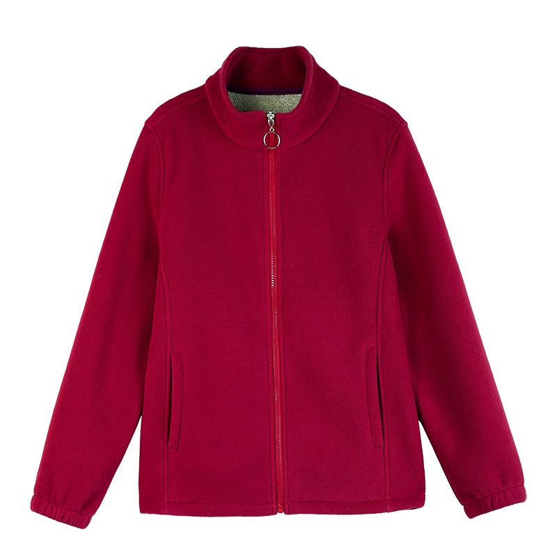 Warm Fleece Casual Stand Up Collar Sports Jacket for Women's Spring and Autumn Short Jacket