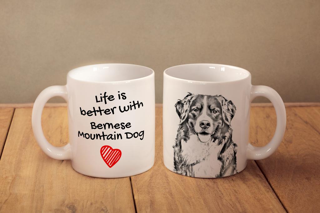 Bernese Mountain Dog, Berner Sennenhund - cup with a dog, cup with a photo, personalized gift from the Art-Dog brand