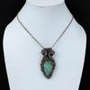 Attractive Amazonite Gemstone Pure Copper Wire Wrapped Handmade Pendant Jewelry For Gift