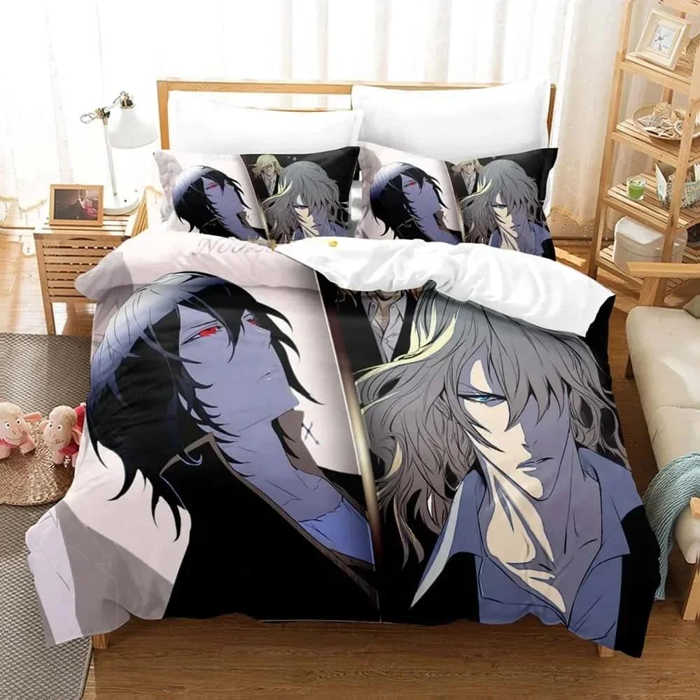 3d Anime Noblese Beding Set Printed Bed Linen Set With Pilowcase Bed Soft Duvet Cover Soft Single Double Quen Super King-Sized Dimensionsd Dimensions