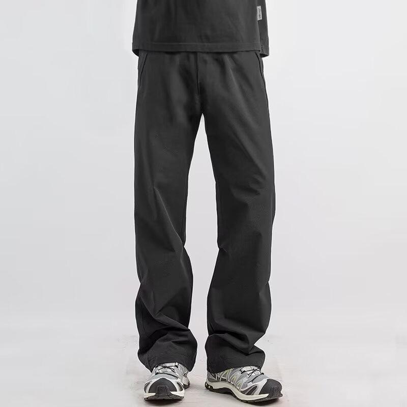 

Весенние и летние мужские брюки Повседневные брюки Прямые функциональные брюки Design Sense Niche Sports Черные свободные и универсальные брюки 3XL чёрный