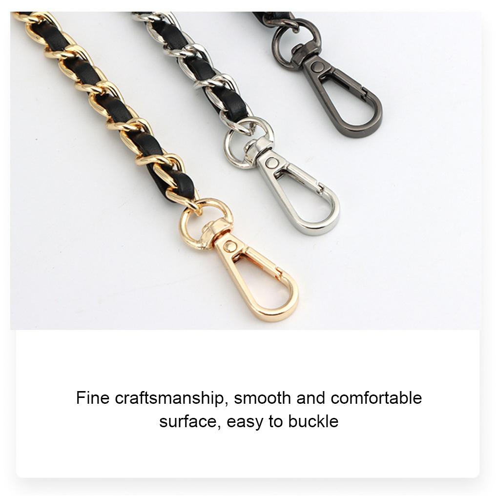 Bag Chain Leather Belt Shoulder Strap Metal Buckle Extension Girl Women Handbag Messenger Crossbody Purse Accs