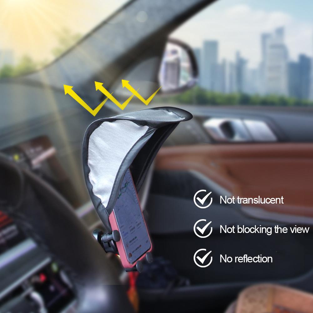 Universal Phone Umbrella Cover In the Car, Phone Sun Shade Foldable Anti-Glare Cellphone Sun Shield for Car & Outdoor Travel Use